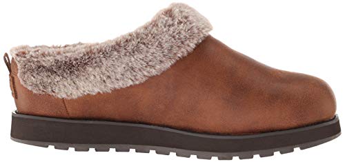 Skechers Women's Keepsakes-R E M Faux Fur Lined Shootie with Memory Foam Slipper, Brown, 9