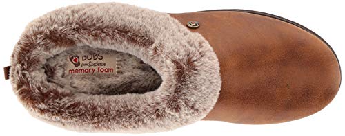 Skechers Women's Keepsakes-R E M Faux Fur Lined Shootie with Memory Foam Slipper, Brown, 9