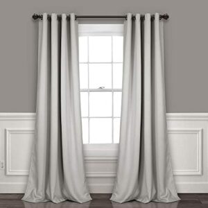 lush decor insulated grommet blackout curtains panel pair, 52"w x 95"l, light gray