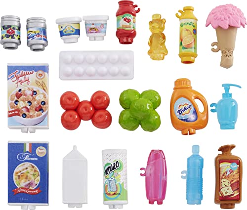 Barbie Doll & Playset, Supermarket with 25 Grocery Store-Themed Accessories Including Food, Check-Out Counter & Shelves