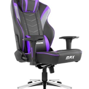 AKRacing Masters Series Max Gaming Chair with Wide Flat Seat, 400 Lbs Weight Limit, Rocker and Seat Height Adjustment Mechanisms - Indigo