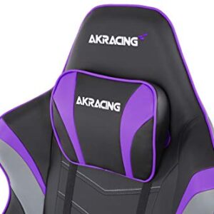 AKRacing Masters Series Max Gaming Chair with Wide Flat Seat, 400 Lbs Weight Limit, Rocker and Seat Height Adjustment Mechanisms - Indigo