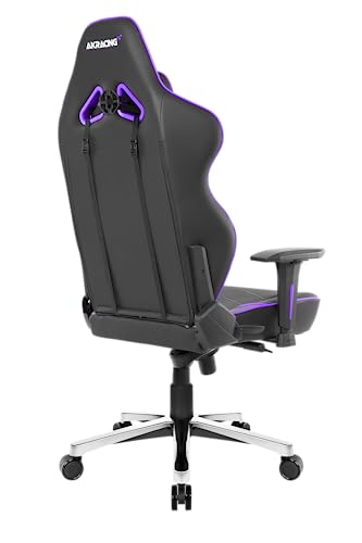 AKRacing Masters Series Max Gaming Chair with Wide Flat Seat, 400 Lbs Weight Limit, Rocker and Seat Height Adjustment Mechanisms - Indigo