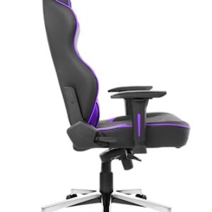 AKRacing Masters Series Max Gaming Chair with Wide Flat Seat, 400 Lbs Weight Limit, Rocker and Seat Height Adjustment Mechanisms - Indigo