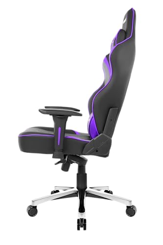 AKRacing Masters Series Max Gaming Chair with Wide Flat Seat, 400 Lbs Weight Limit, Rocker and Seat Height Adjustment Mechanisms - Indigo