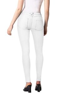 women's extreme butt lift stretch denim jeans p46862sk white 5