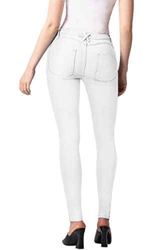 Women's Extreme Butt Lift Stretch Denim Jeans P46862SK White 5