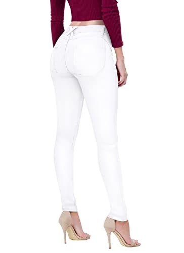 Women's Extreme Butt Lift Stretch Denim Jeans P46862SK White 5