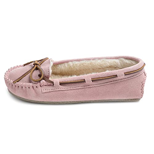 Minnetonka Womens Cally Slipper, Pink Blush, Size 8