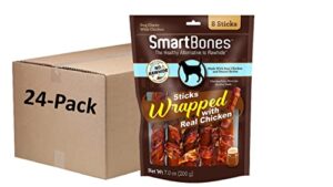 smartbones chicken-wrapped sticks, treat your dog to a rawhide-free chew made with real chicken and vegetables