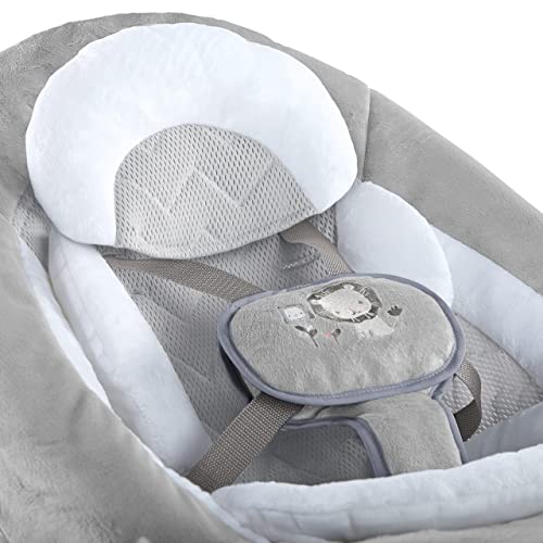 Ingenuity InLighten Baby Swing - Cool Mesh Fabric, Vibrations, Swivel Infant Seat, Nature Sounds, Light Up Motorized Mobile - Braden