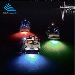 Tidal Wake IP68 Underwater 1/2in Standard Boat Drain Plug LED Light Built-in Driver & Overheat Protection 3 Yr/50,000hr Warranty, 316 Stainless Steel, 12-30v/27w,1800 lumen w/Storage Bag (Blue)