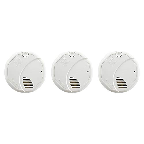 FIRST ALERT BRK 3120B-3 Hardwired Smoke Detector with Photoelectric and Ionization with Battery Backup, 3-Pack