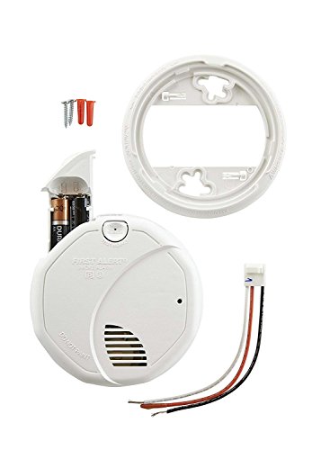 FIRST ALERT BRK 3120B-3 Hardwired Smoke Detector with Photoelectric and Ionization with Battery Backup, 3-Pack