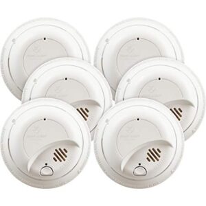 first alert brk 9120bff-6 hardwired smoke detector with battery backup, 6-pack