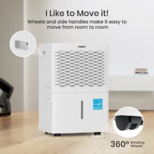 TOSOT 20 Pint 1,500 Sq Ft Dehumidifier Energy Star - for Home, Basement, Bedroom or Bathroom - Super Quiet (Previous 30 Pint)