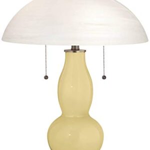 Color + Plus Butter Up Gourd-Shaped Table Lamp with Alabaster Shade