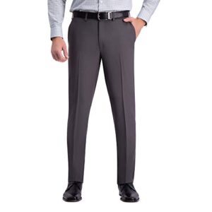 haggar mens premium comfort stretch slim fit dress pants, grey, 34w x 29l us