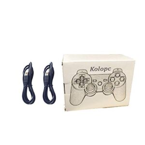 Wireless Controllers for PS3 Playstation 3 Dual Shock (Pack of 2,ClearBlue and ClearGreen)