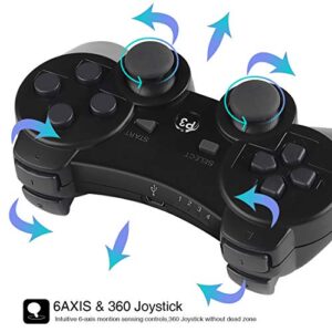 Wireless Controllers for PS3 Playstation 3 Dual Shock (Pack of 2,ClearBlue and ClearGreen)