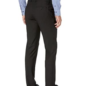 Kenneth Cole REACTION Men's Premium Stretch Texture Weave Slim Fit Dress Pant, Black, 34wx30L