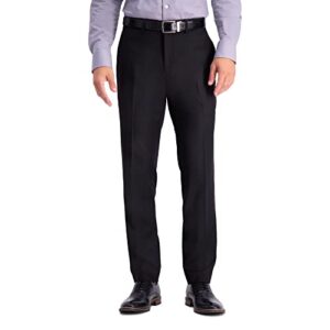 kenneth cole reaction men's premium stretch texture weave slim fit dress pant, black, 34wx30l