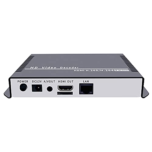 ISEEVY H.265 H.264 4K 1080P Video Decoder IPTV Decoder with HDMI and CVBS Output for Advertisement Display, IP Encoder Decoding, Network Stream Decoding Support RTMP RTSP RTP UDP HTTP