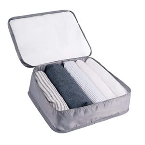 Adwaita 6 Set Packing Cubes, Travel Luggage Packing Organizers (Grey)