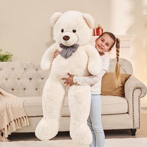 Misscindy Giant Teddy Bear Plush Stuffed Animals for Girlfriend or Kids 47 inch, (White)