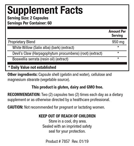 BIOTICS Research Bio Allay Supports Overall Physiological Balance, Joint Flexion and Comfort, Cartilage and Joint Support, White Willow, Devil’s Claw, Boswelia 120 Caps