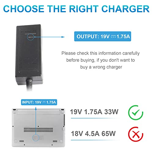 Fancy Buying 33W 19V 1.75A AC Laptop Adapter Charger for ASUS Vivobook S200 S200E Q200 Q200E Q302LA Q302UA X102 X200 X201 X200CA X202E X540SA F102 F201 F202 E402SA E403SA