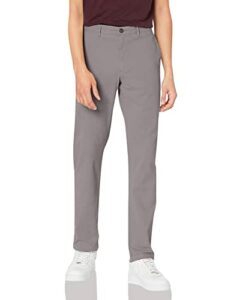 amazon essentials men's slim-fit casual stretch khaki pant, dark grey, 31w x 30l