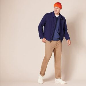 Amazon Essentials Men's Slim-Fit Casual Stretch Khaki Pant, Dark Khaki Brown, 32W x 30L