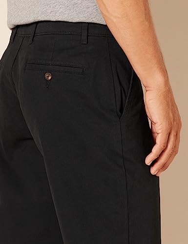 Amazon Essentials Men's Classic-Fit Casual Stretch Khaki Pant, Black, 34W x 32L