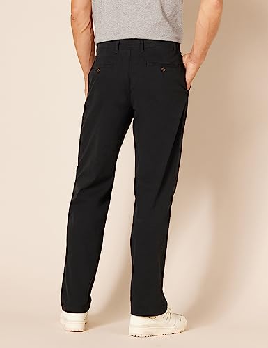 Amazon Essentials Men's Classic-Fit Casual Stretch Khaki Pant, Black, 34W x 32L