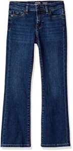 amazon essentials girls' slim boot-cut stretch jeans, medium wash, 14
