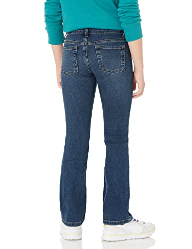 Amazon Essentials Girls' Slim Boot-Cut Stretch Jeans, Medium Wash, 14