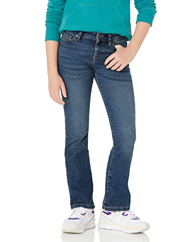 Amazon Essentials Girls' Slim Boot-Cut Stretch Jeans, Medium Wash, 14