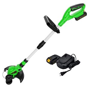 werktough 20v cordless grass trimmer with 2.0a battery and fast charger g001
