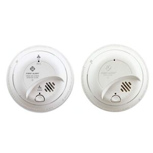 first alert brk sc9120b hardwired smoke and carbon monoxide detector with battery backup and first alert brk9120b6cp smoke detector alarm | hardwired with backup battery