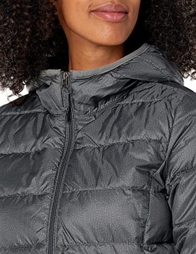 Amazon Essentials Women's Lightweight Water-Resistant Hooded Puffer Coat (Available in Plus Size), Charcoal Heather, XX-Large