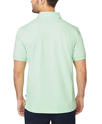 Nautica mens Short Sleeve Solid Stretch Cotton Pique Polo Shirt, Ash Green, Large US