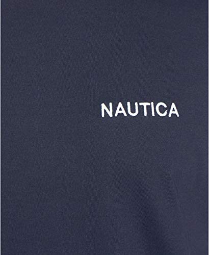 Nautica Men's Short Sleeve Crew Neck T-Shirt, Navy Solid, Large