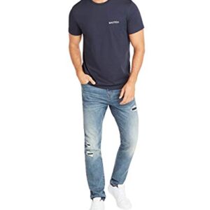 Nautica Men's Short Sleeve Crew Neck T-Shirt, Navy Solid, Large