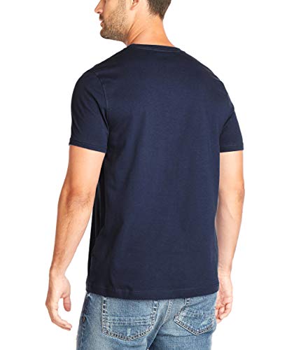 Nautica Men's Short Sleeve Crew Neck T-Shirt, Navy Solid, Large