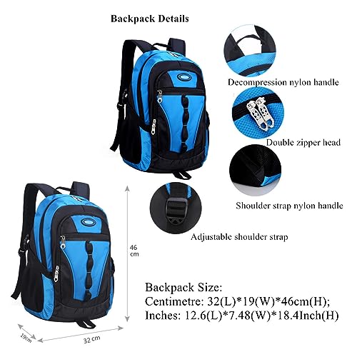 VIDOSCLA Teenage Boys Color-blocking Sports Kids Backpack Middle Schoolbag Elementary Student Bookbag for Boys Blue