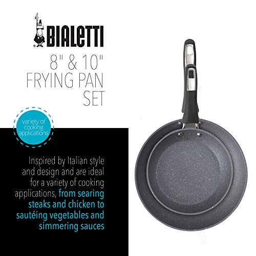 Bialetti Impact Cookware, 2-Pack Fry Set, Gray