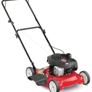 Yard Machines 11A-02BT729 20-in Push Lawn Mower with 125cc Briggs & Stratton Gas Powered Engine, Black and Red