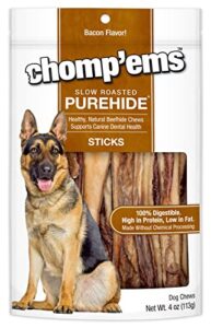 chomp 'ems ruffin' it 21002 purehide dog chew, 5 oz