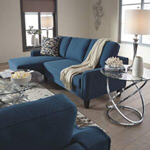 Signature Design by Ashley Jarreau Sofa Chaise Sleeper Chofa with Pull-Out Cushion, Blue